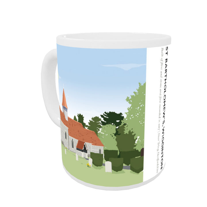 St Bartholomews Church, Wiggington, Hertfordshire Coloured Insert Mug