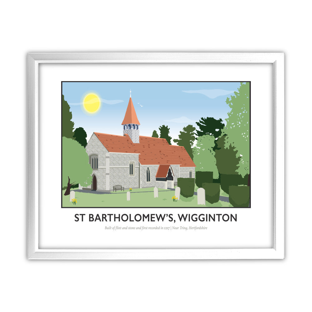 St Bartholomews Church, Wiggington, Hertfordshire 11x14 Framed Print (White)