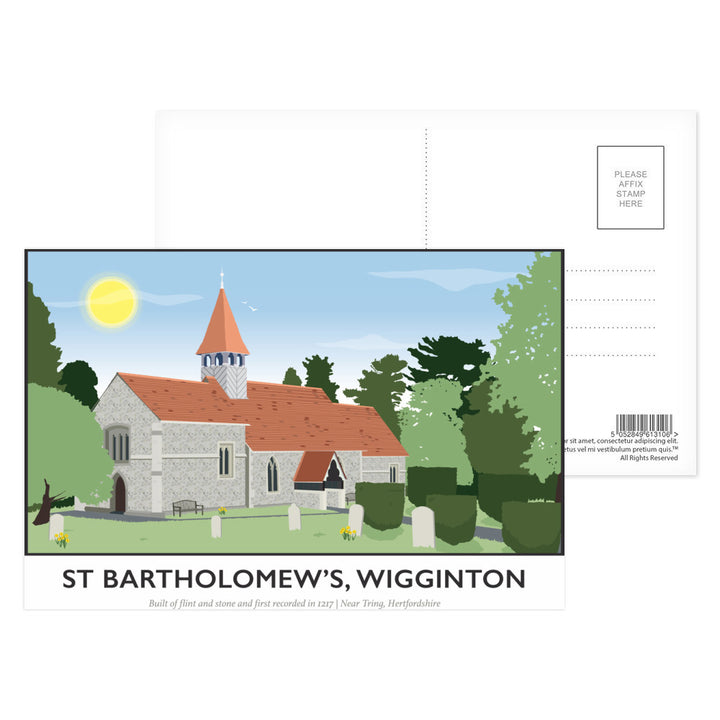 St Bartholomews Church, Wiggington, Hertfordshire Postcard Pack
