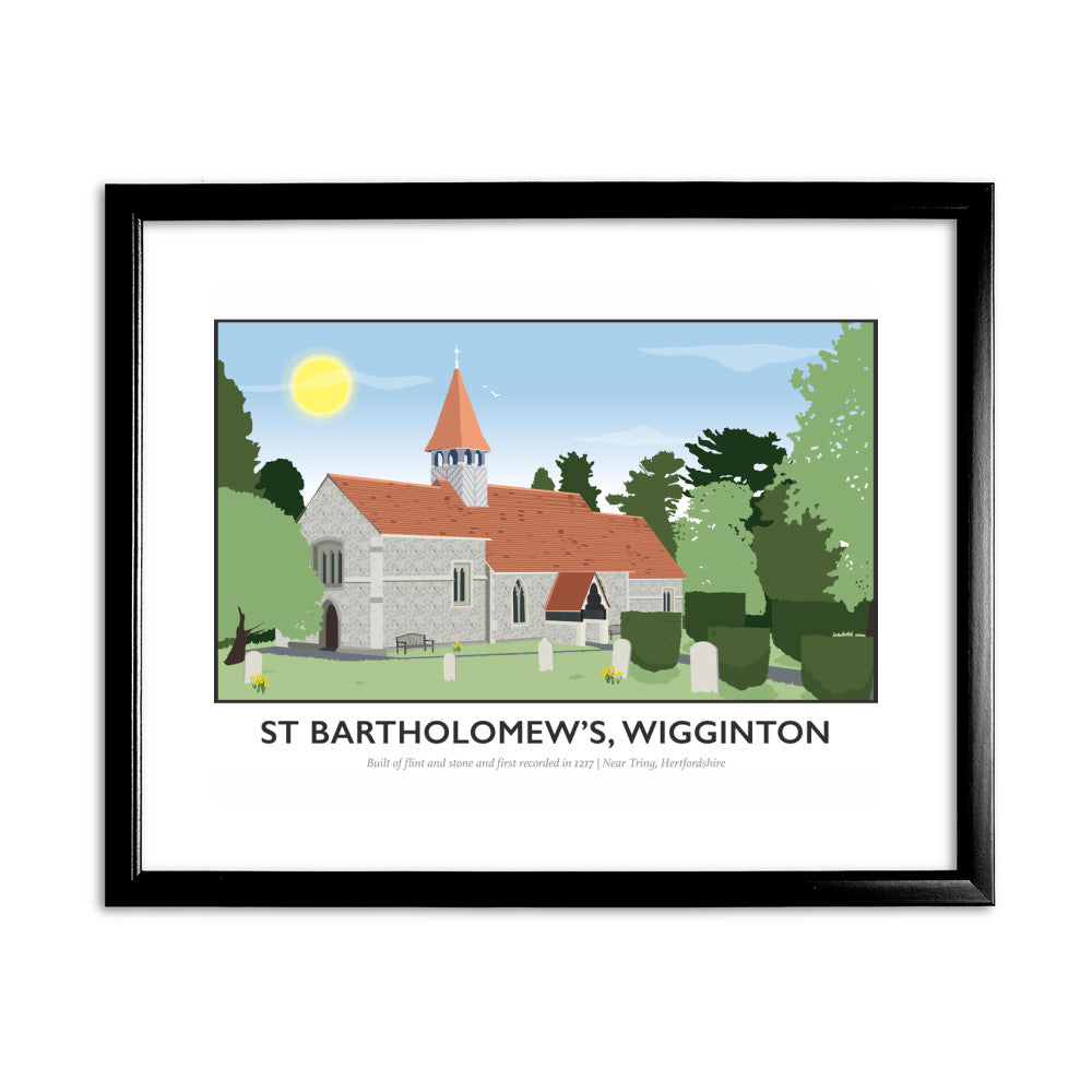 St Bartholomews Church, Wiggington, Hertfordshire 11x14 Framed Print (Black)