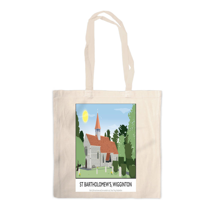 St Bartholomews Church, Wiggington, Hertfordshire Canvas Tote Bag
