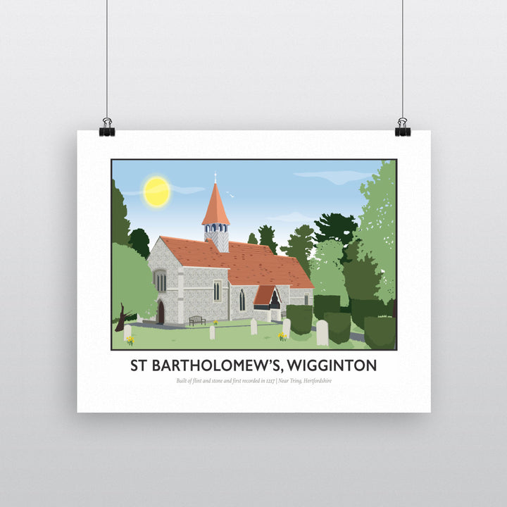St Bartholomews Church, Wiggington, Hertfordshire 90x120cm Fine Art Print
