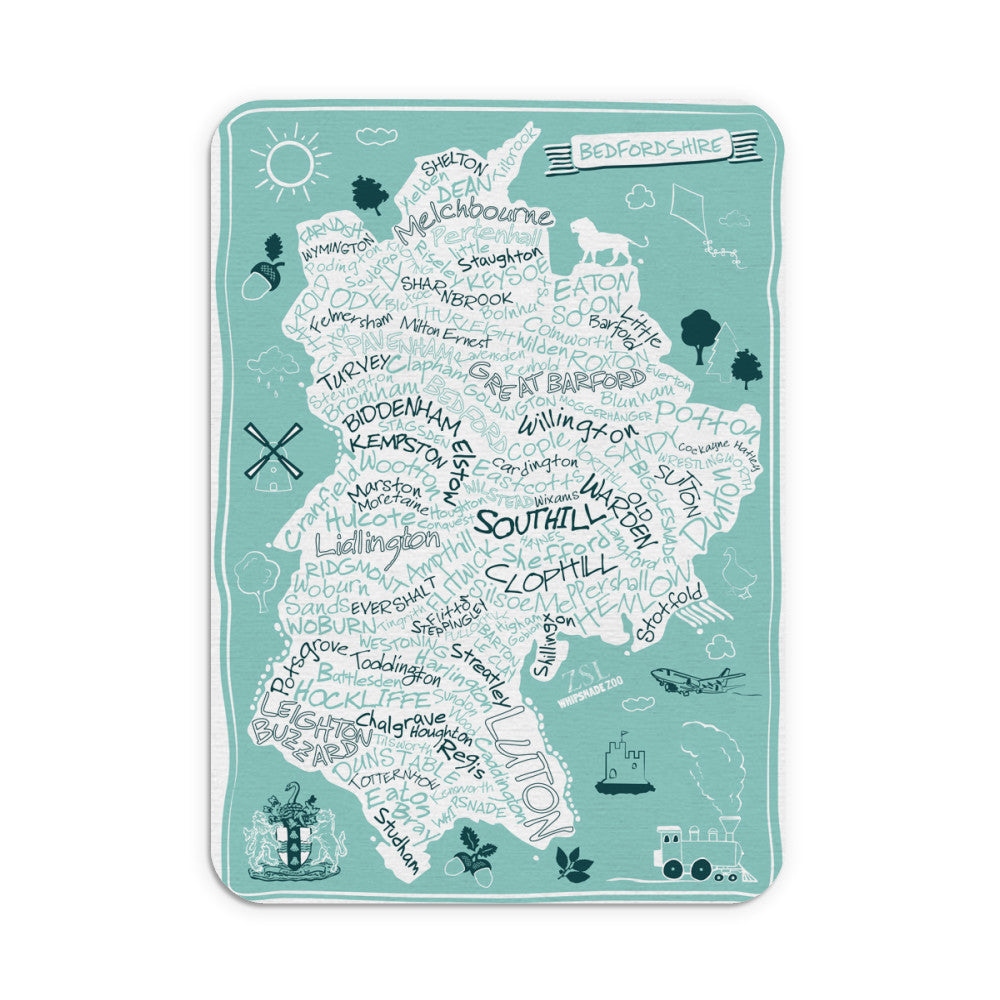County Map of Bedfordshire, Mouse mat