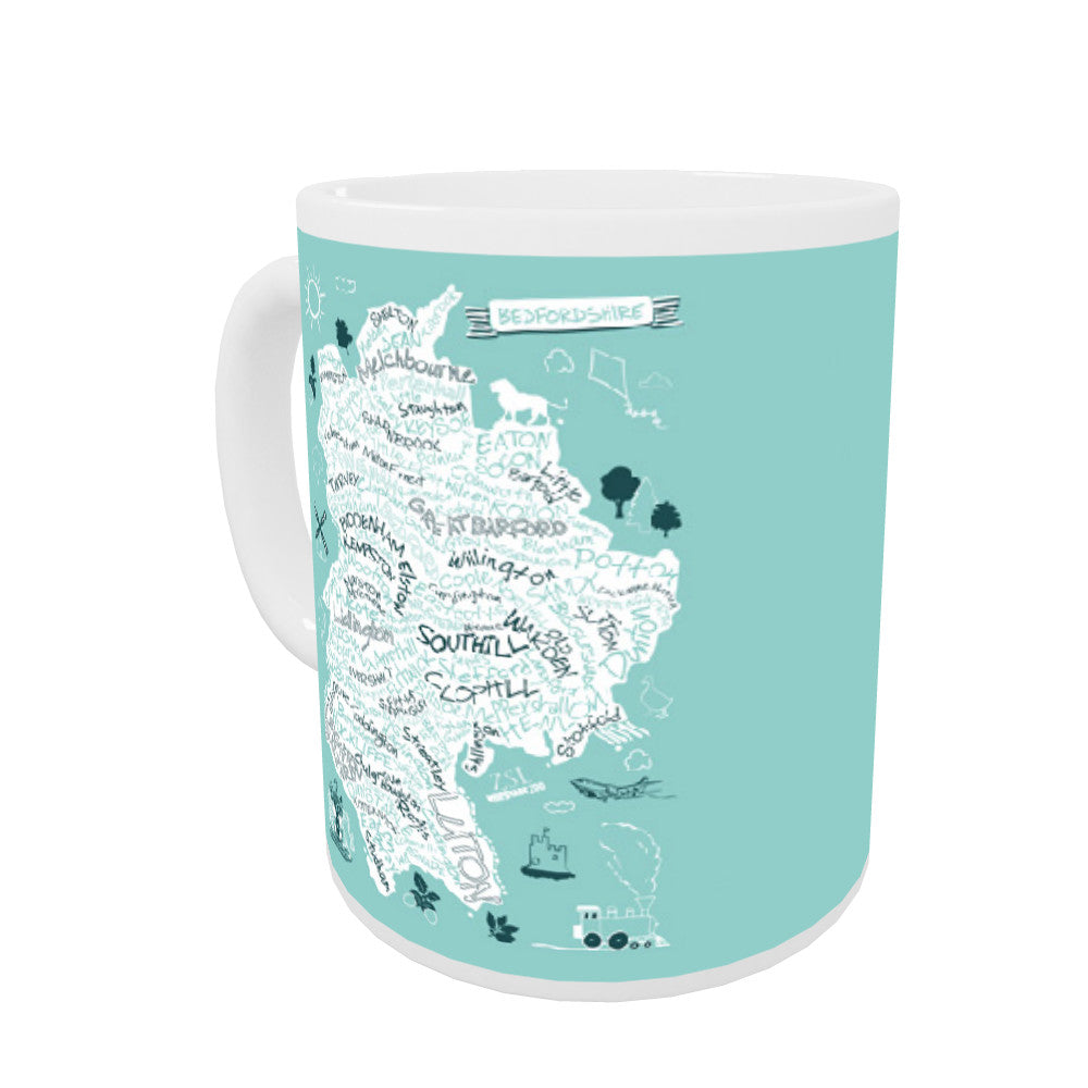 County Map of Bedfordshire, Mug