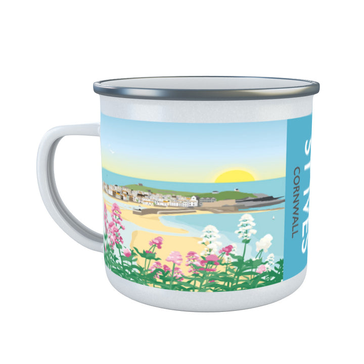 St Ives, Cornwall Enamel Mug