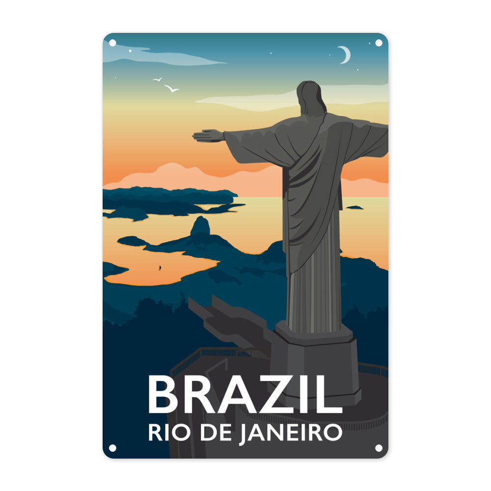 Rio De Janiero, Brazil Metal Sign