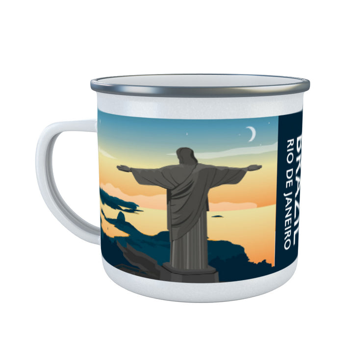 Rio De Janiero, Brazil Enamel Mug