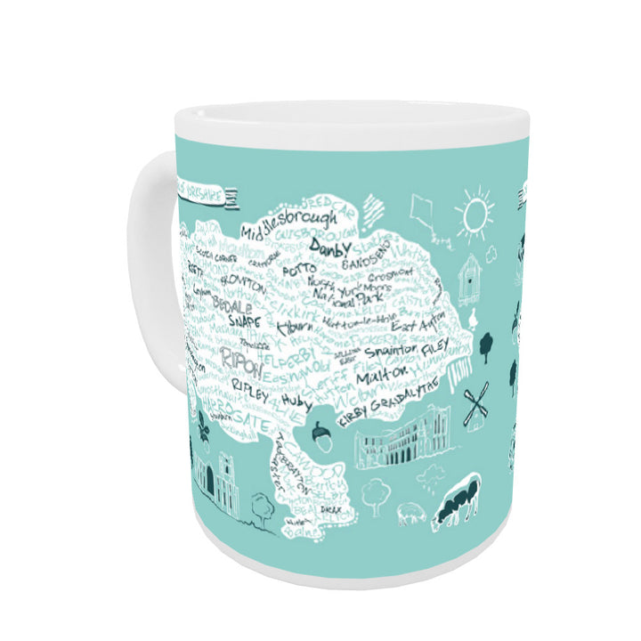 Map of the North Riding of Yorkshire, Coloured Insert Mug
