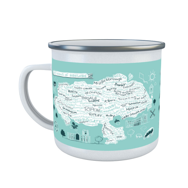 Map of the North Riding of Yorkshire, Enamel Mug