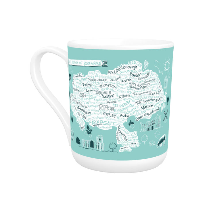 Map of the North Riding of Yorkshire, Bone China Mug