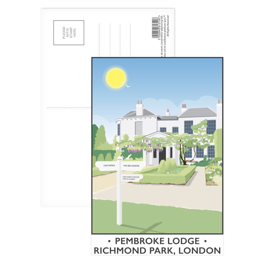 Pembroke Lodge, Richmond Park, London Postcard Pack