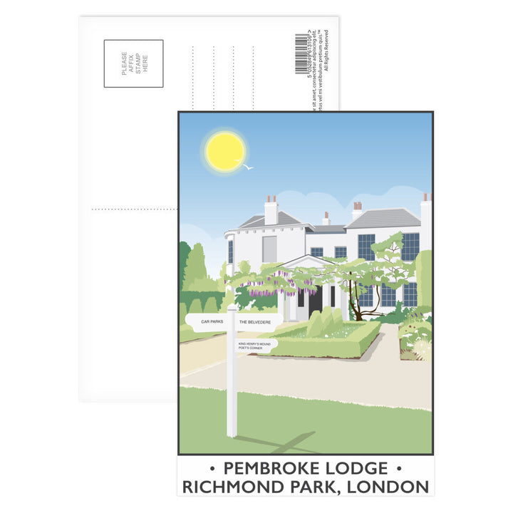Pembroke Lodge, Richmond Park, London Postcard Pack