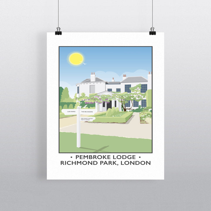 Pembroke Lodge, Richmond Park, London 90x120cm Fine Art Print