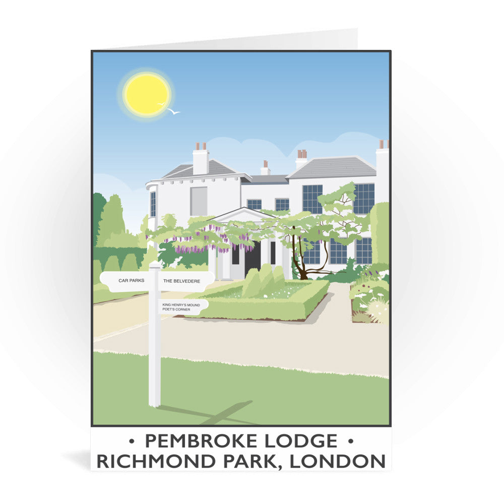 Pembroke Lodge, Richmond Park, London Greeting Card 7x5