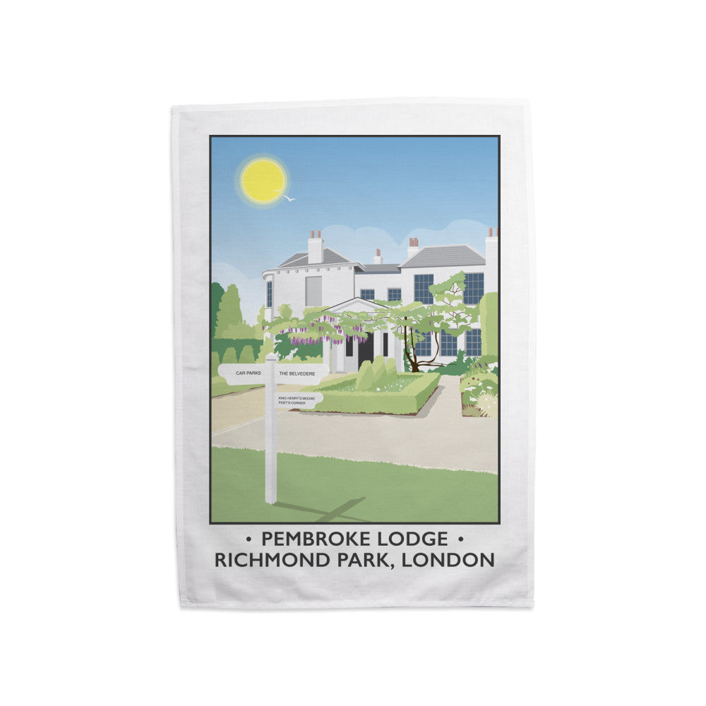 Pembroke Lodge, Richmond Park, London Tea Towel