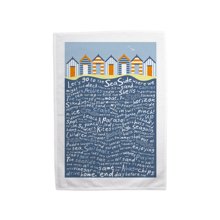 Beach Huts, Tea Towel