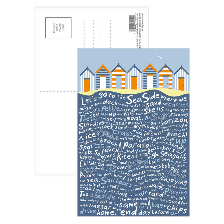 Beach Huts, Postcard Pack