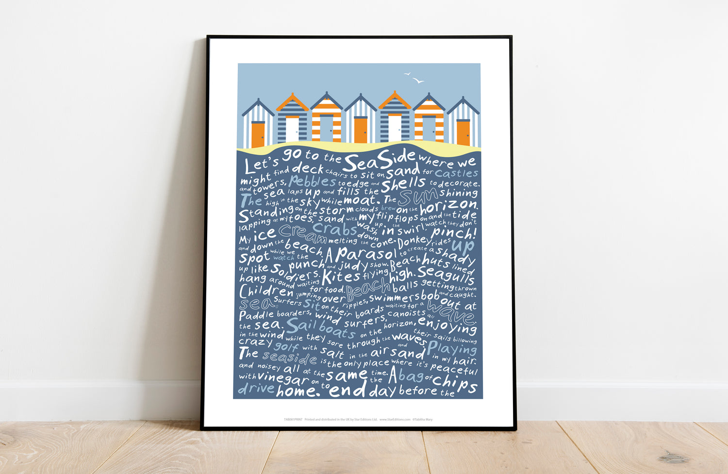 Beach Huts, - Art Print