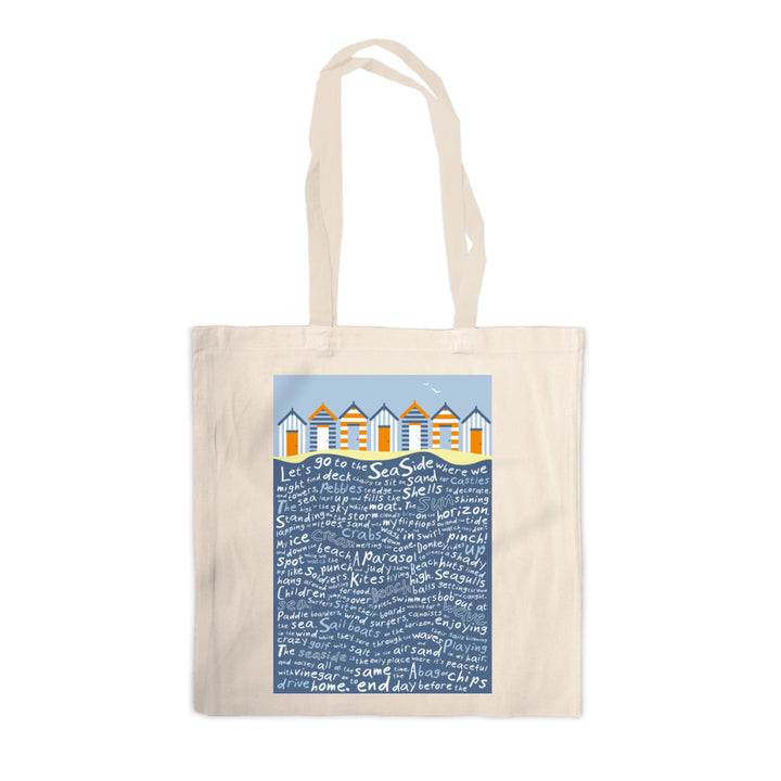 Beach Huts, Canvas Tote Bag