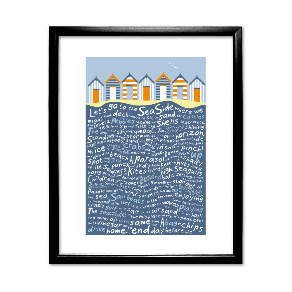 Beach Huts, - Art Print