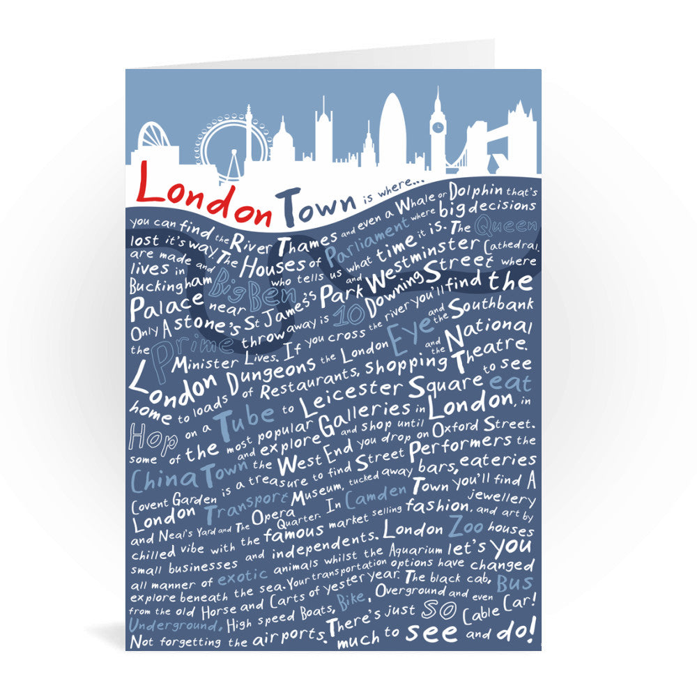 London Town, Greeting Card 7x5