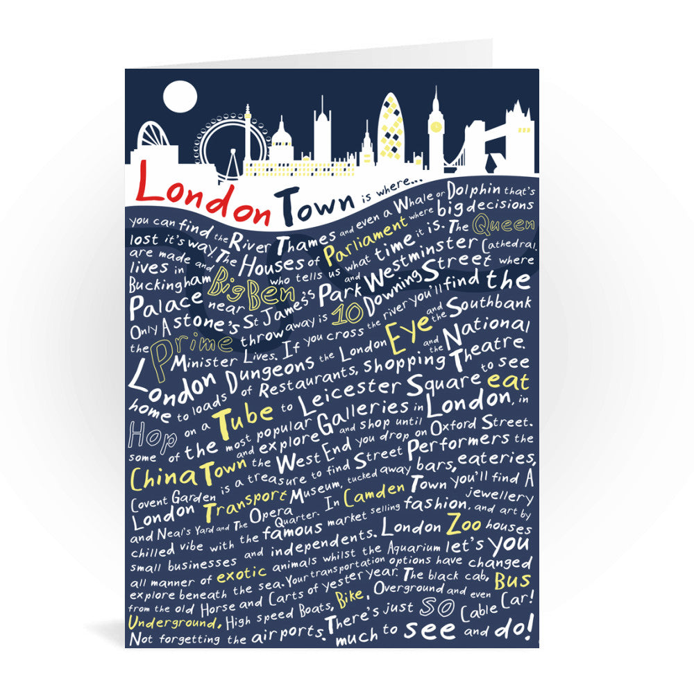 London Town, Greeting Card 7x5