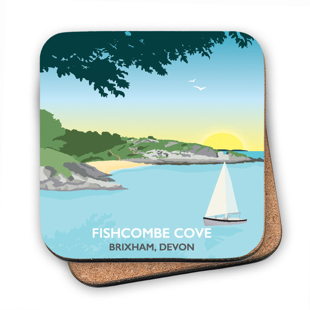 Fishcombe Cove, Brixham MDF Coaster