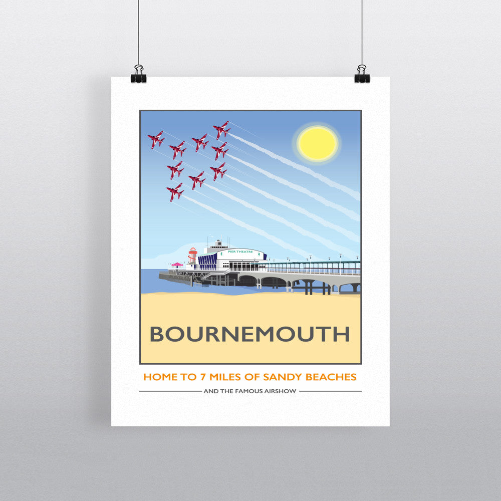 Bournemouth, Dorset 90x120cm Fine Art Print