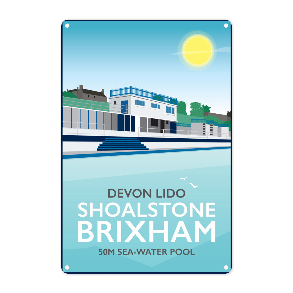 Devon Lido, Brixham Metal Sign