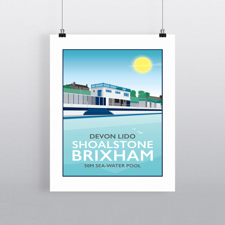 Devon Lido, Brixham 90x120cm Fine Art Print