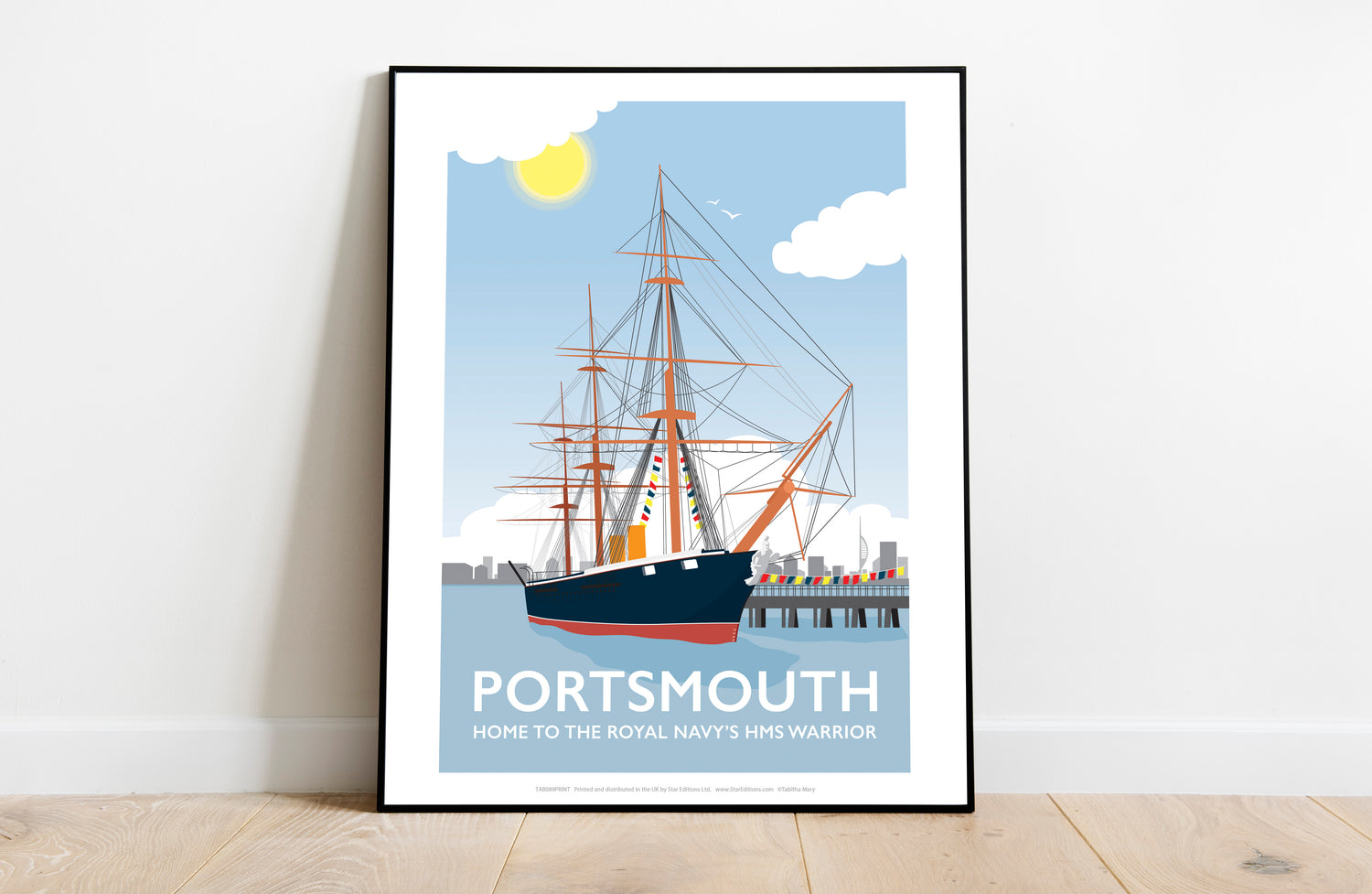 HMS Warrior, Portsmouth - Art Print