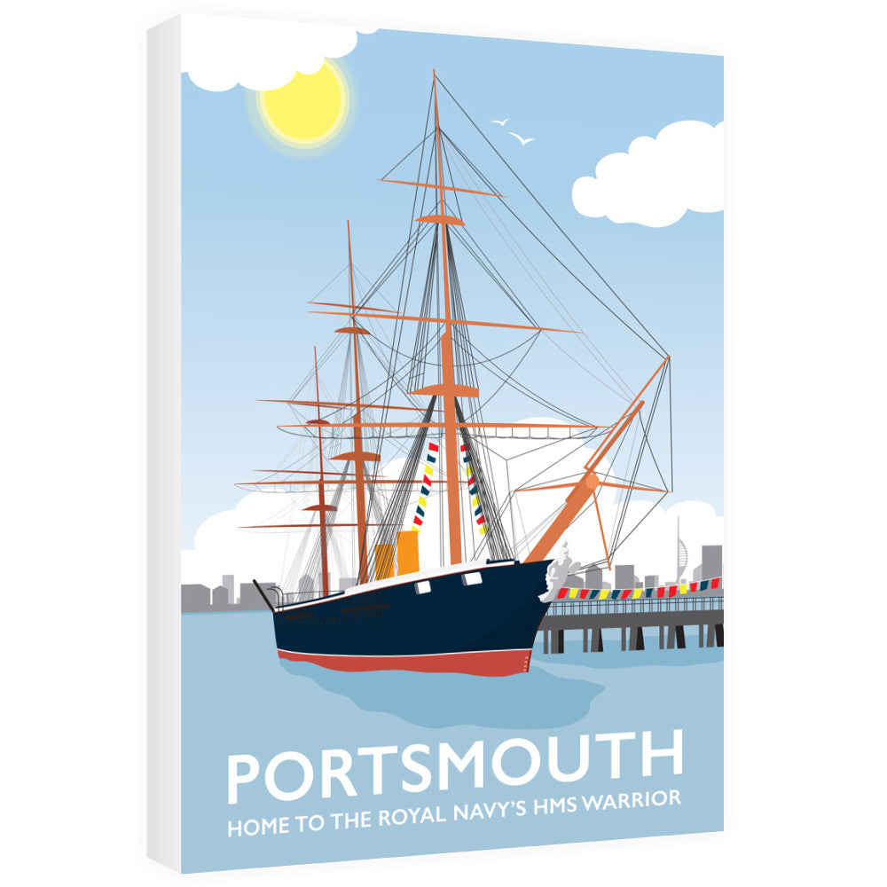 HMS Warrior, Portsmouth 60cm x 80cm Canvas