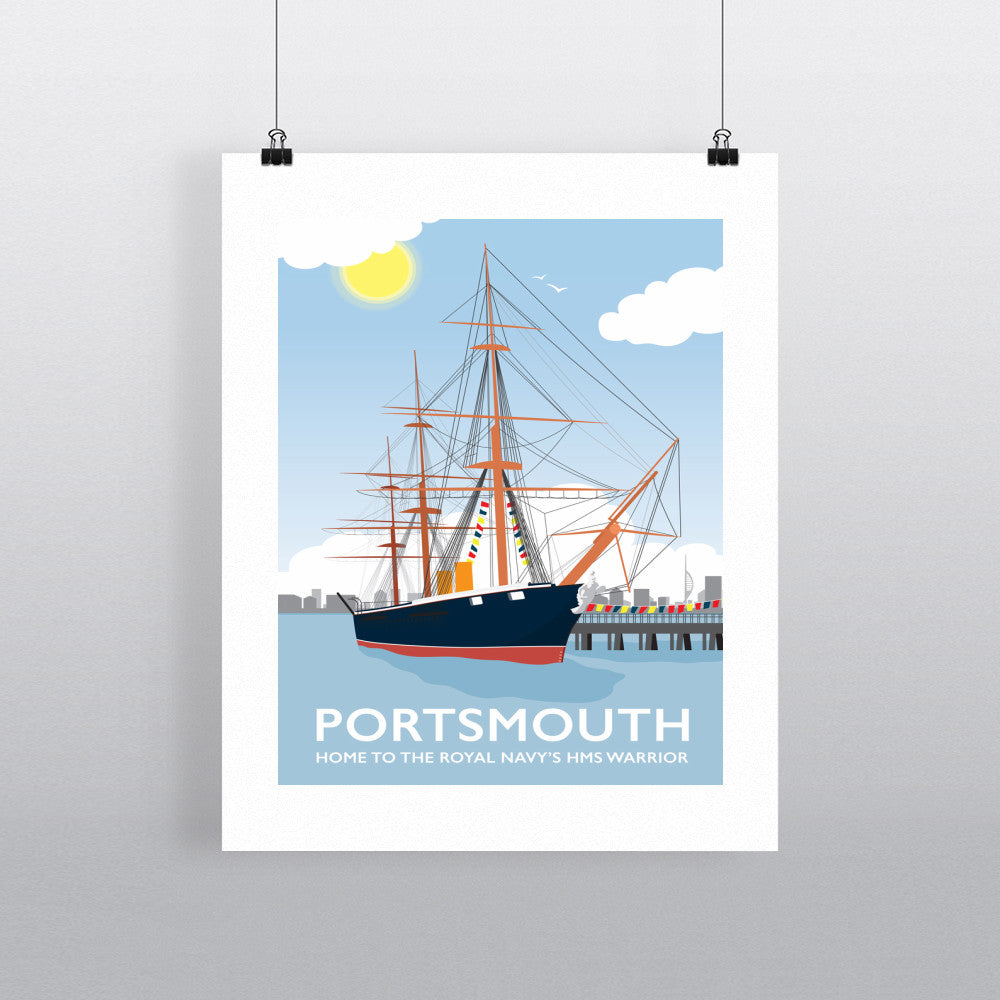 HMS Warrior, Portsmouth - Art Print