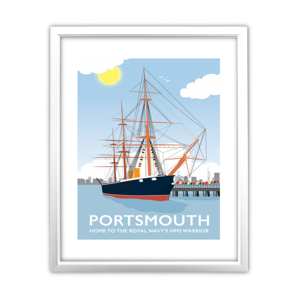 HMS Warrior, Portsmouth - Art Print