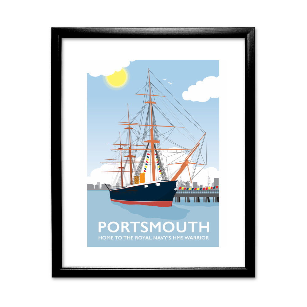HMS Warrior, Portsmouth - Art Print