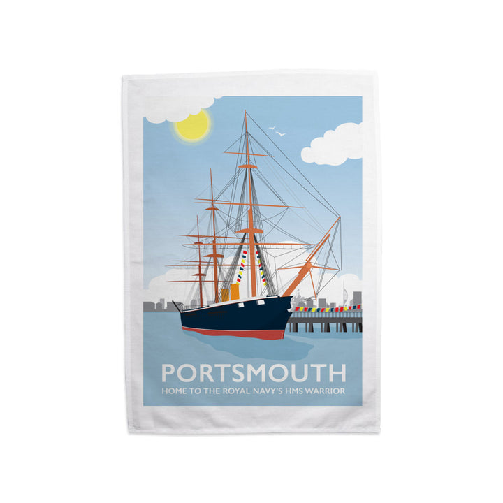 HMS Warrior, Portsmouth Tea Towel