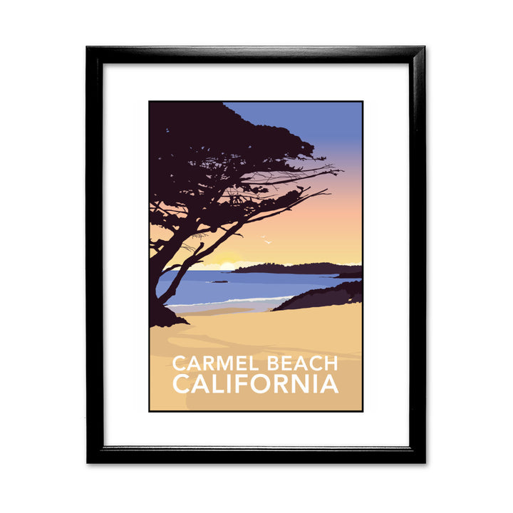Carmel Beach, California 11x14 Framed Print (Black)
