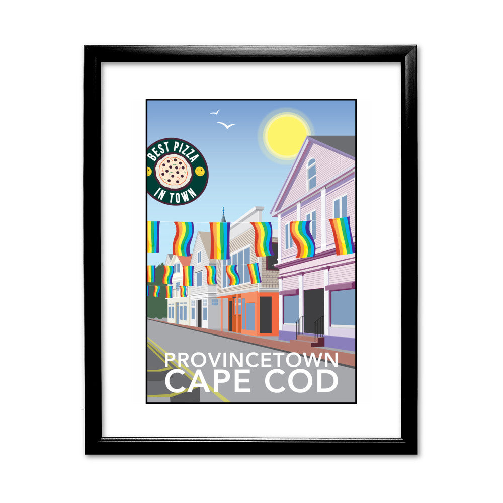 Provincetown, Cape Cod 11x14 Framed Print (Black)