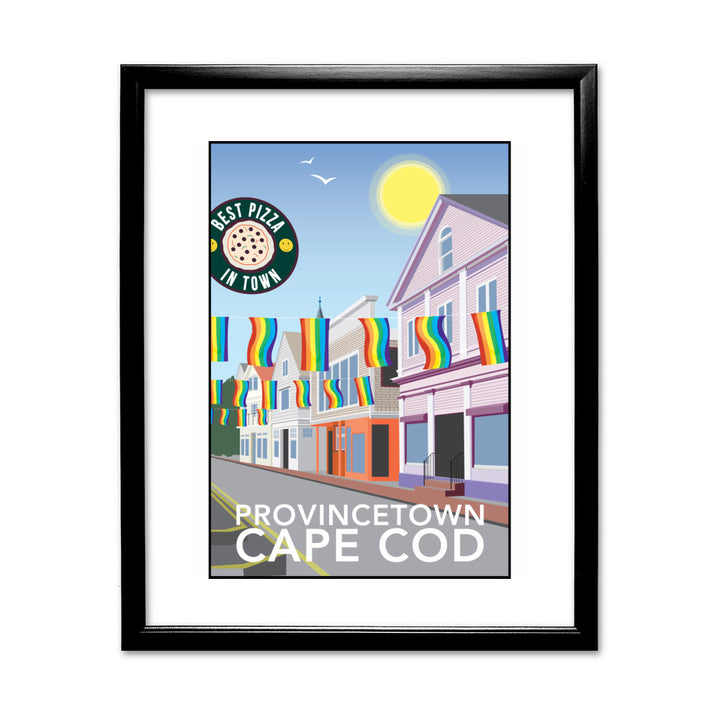 Provincetown, Cape Cod 11x14 Framed Print (Black)