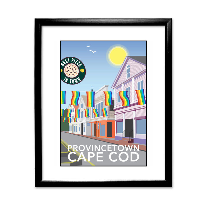 Provincetown, Cape Cod 11x14 Framed Print (Black)