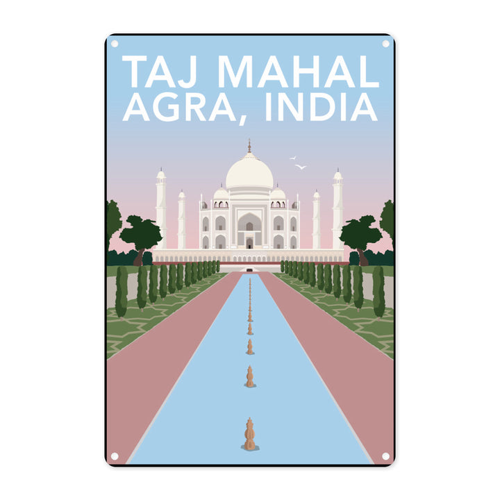 Taj Mahal, Agra Metal Sign