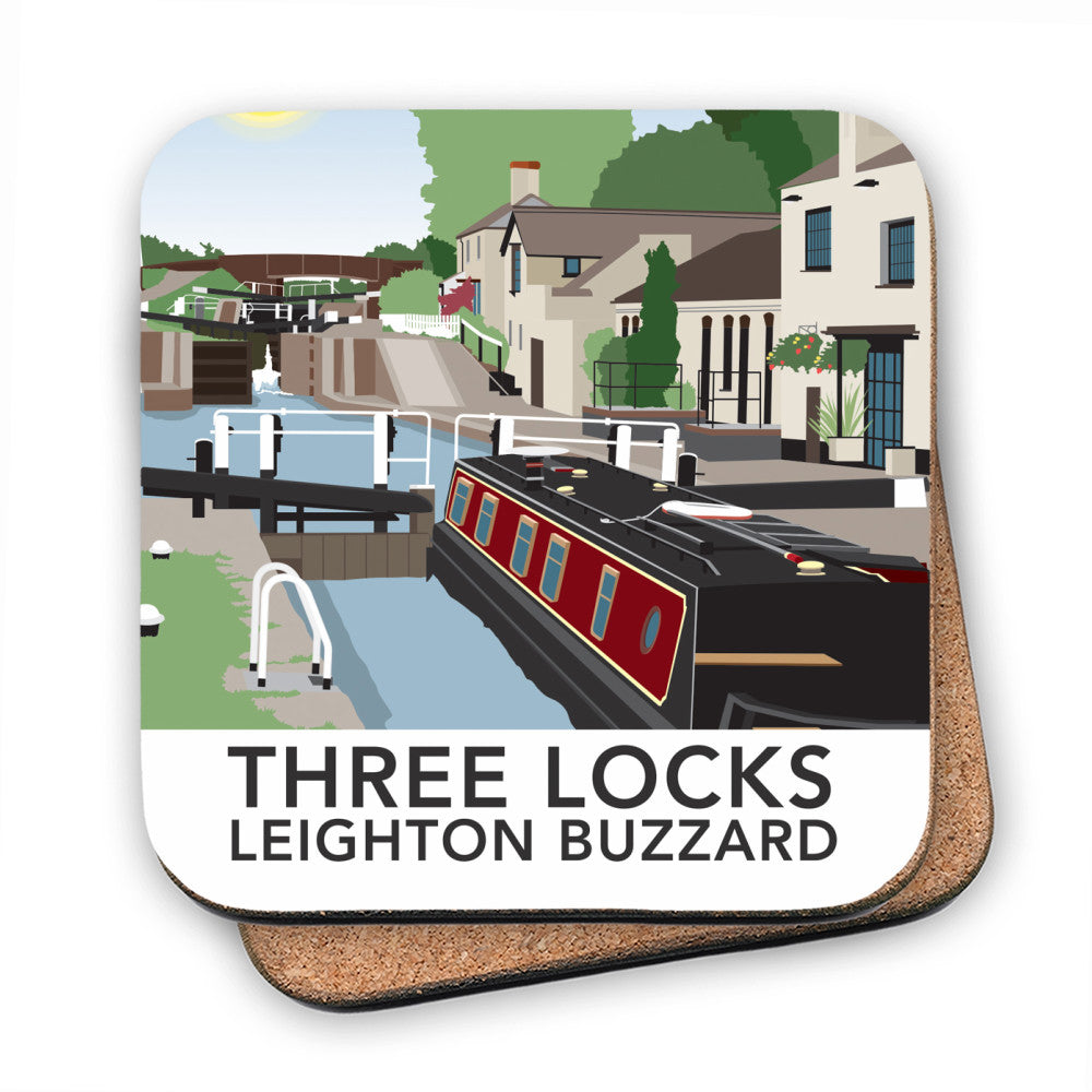 Three Locks, Leighton Buzzard MDF Coaster