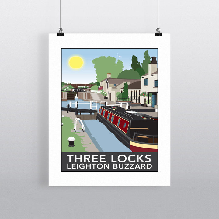 Three Locks, Leighton Buzzard 90x120cm Fine Art Print