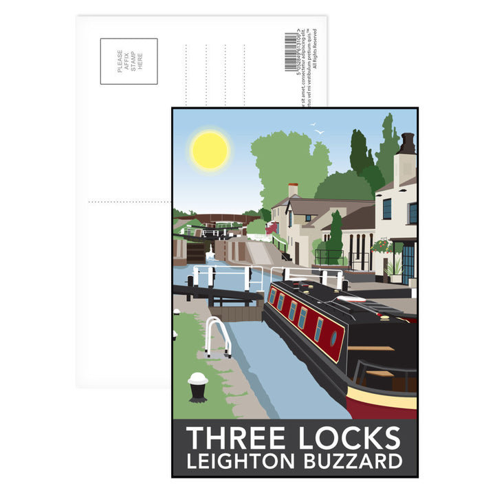 Three Locks, Leighton Buzzard Postcard Pack
