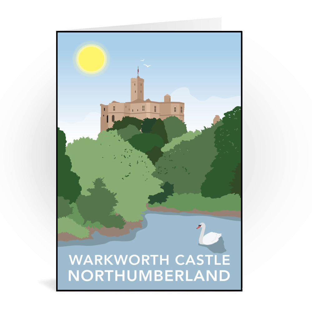 Warkworth Castle, Warkworth Greeting Card 7x5