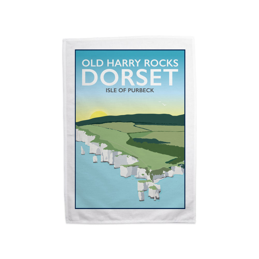 Old Harry Rocks, Dorset Tea Towel