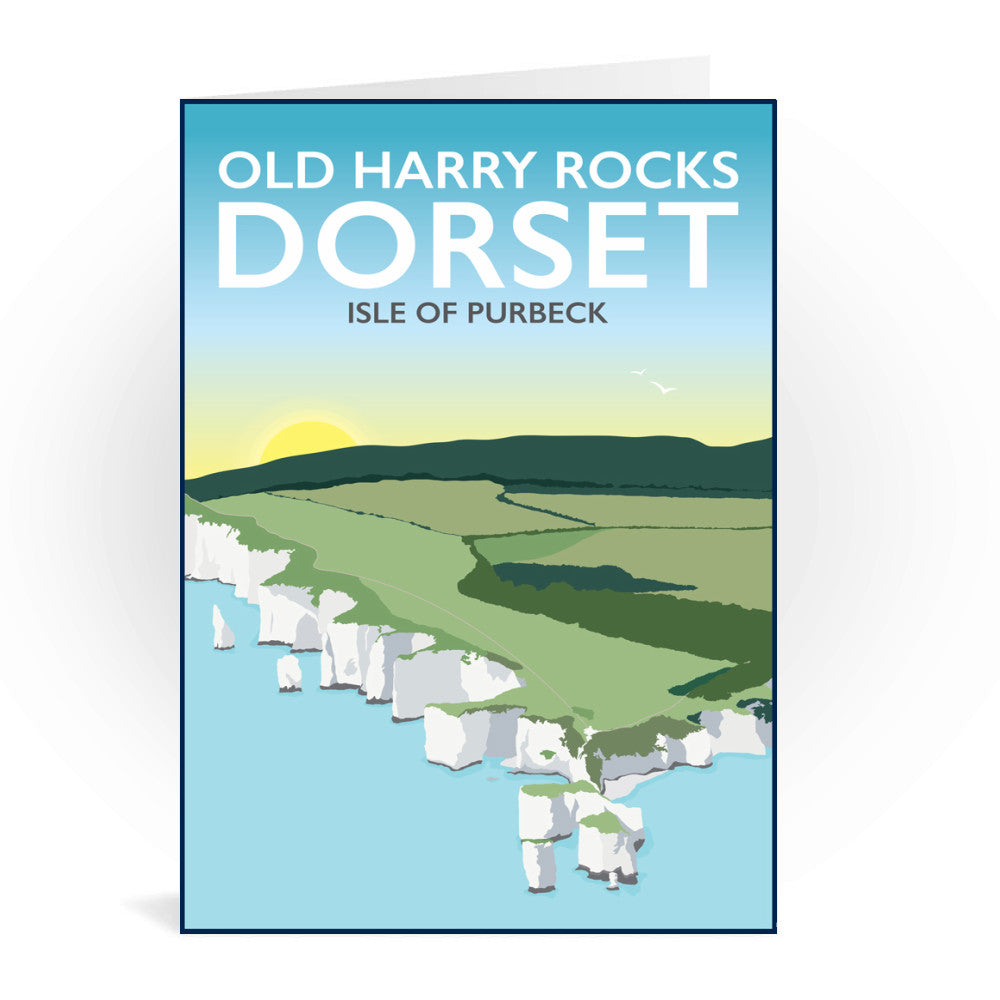 Old Harry Rocks, Dorset Greeting Card 7x5