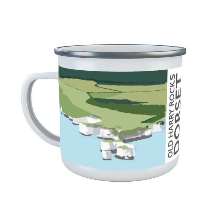 Old Harry Rocks, Dorset Enamel Mug