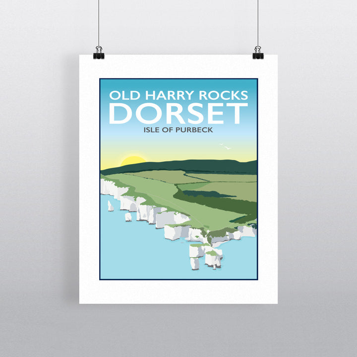 Old Harry Rocks, Dorset 90x120cm Fine Art Print