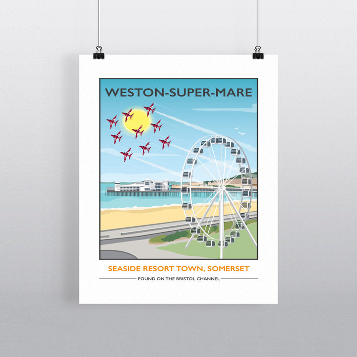Weston Super Mare, Somerset 90x120cm Fine Art Print